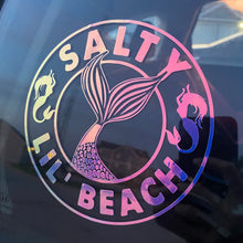 Load image into Gallery viewer, Salty Lil&#39; Beach Car Decal - Color Changes In The Sun - Decal For Car - Holographic Car Decal.
