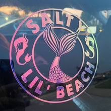 Load image into Gallery viewer, Salty Lil&#39; Beach Car Decal - Color Changes In The Sun - Decal For Car - Holographic Car Decal.
