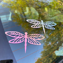 Load image into Gallery viewer, Large Size - Set of 2 Dragonflies Car Decal, Color Changes In The Sun, Holographic Decal
